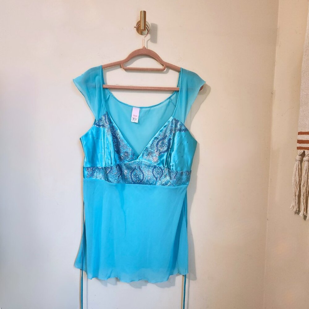 Elegant Blue Women's Blouse